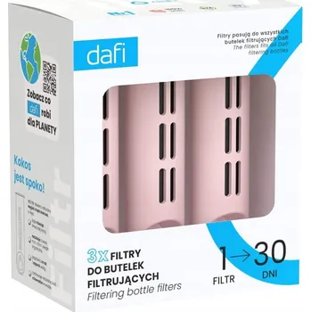 vodní filtr Filtrační vložka Dafi do lahve Soft&Solid, růžová, 3 ks, bez BPA