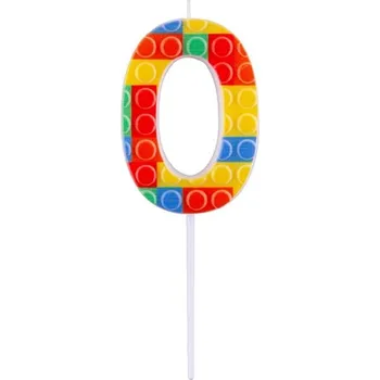 Dortová svíčka GoDan S.A. Dortová svíčka - číslice "0" Bloky 10,5 cm 582113