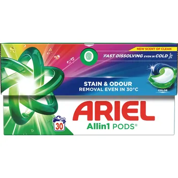 Prací prostředek Ariel Color Allin1, kapsle na praní, 30 praní