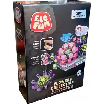 ostatní stavebnice STAVEBNICE ELEFUN FLOWERS Micro stavebnice KVĚTINY V KVĚTINÁČI 3D 389 dílků 263