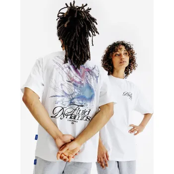 Pánské tričko DECATHLON Unisex tričko | Fluid Dynamics M BÍLÁ