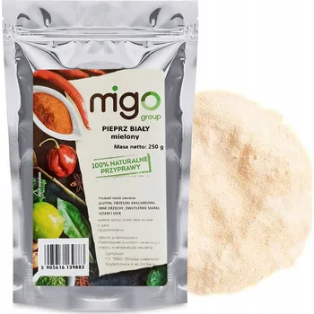 Koření PEPŘ BÍLÝ, mletý, přírodní - 250g - MIGogroup