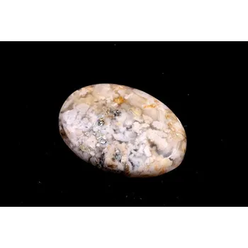 Přírodní kámen Kabošon White Feather Agate č.3499 (28x20x5mm)