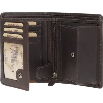 Peněženka Pánská kožená peněženka Lagen 51145- hnědá