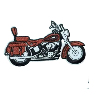 Nášivka Nažehlovací nášivka - červená motorka (11,3 x 6,3 cm)