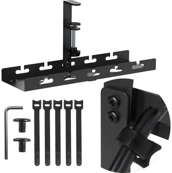 Organizér kabelů Organizér kabelů Maclean pod stůl, max. zatížení 5 kg, černý, MC-105 B