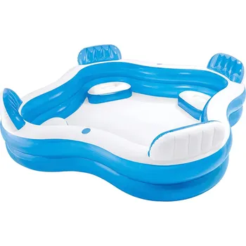 Dětský bazének Intex 56475 Transparent s opěradly 229 x 229 x 66 cm