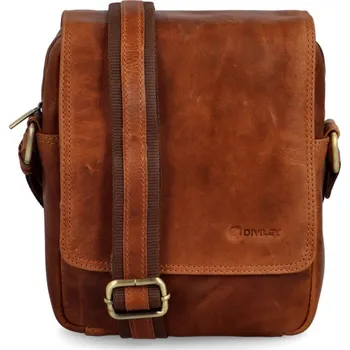 DIVILEY Pánská kožená taška přes rameno Picasso koňak