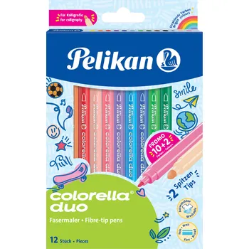 Kancelář Pelikan - Fixy Colorella 12 ks oboustranné