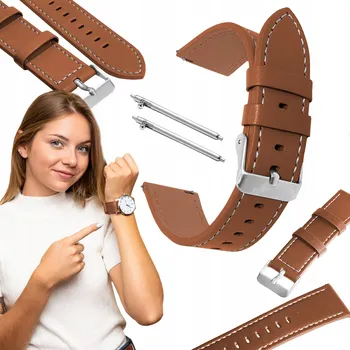 Řemínek na hodinky Řemínek ChronSmarta pro Garmin 22mm, hnědý