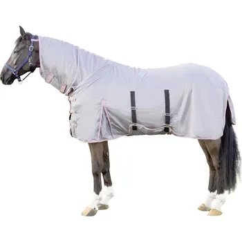 Deka pro koně HKM Deka proti hmyzu HKM, s krkem, grey Délka zad: 145 cm