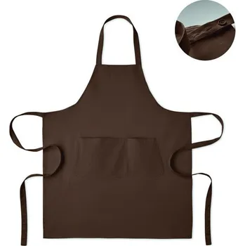 Kuchyňská zástěra Zástěra z bio bavlny 240 gr/m² Gamma - Čokoládová