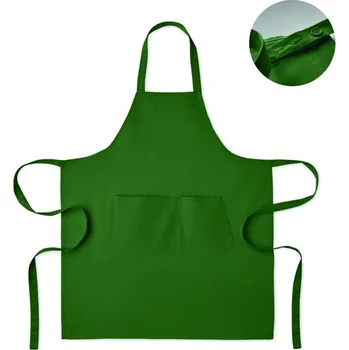 Kuchyňská zástěra Zástěra z bio bavlny 240 gr/m² Gamma - Tmavě Zelená