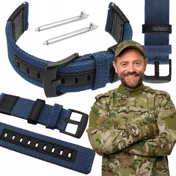 Řemínek na hodinky Řemínek pro Devill Bianka 42mm chytré hodinky, tmavě modrý řemínek 20mm s teleskopickými osičkami