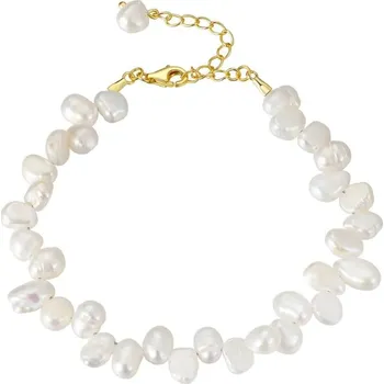 Náramek Majya Stříbrný náramek s perlami EVITA pozlacený Ag/; ≤7,23 g 11323