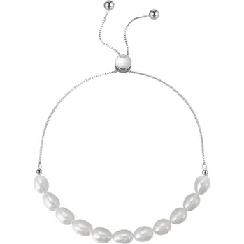 Náramek Majya Stříbrný nastavitelný náramek s perlami EBBA Ag/; ≤5,07 g 11720