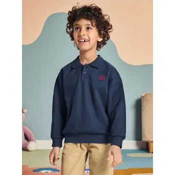 Chlapecká mikina Sinsay - Mikina s&nbsp;límcem - námořnická modrá - 311DN-59X - 311DN-59X-104