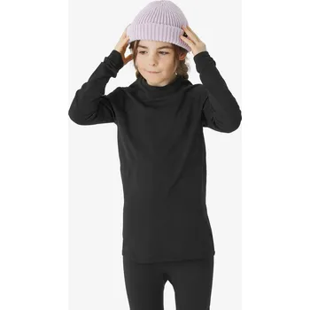 WEDZE Dětské lyžařské spodní termotričko 500 Seamless 5-6 LET ČERNÁ