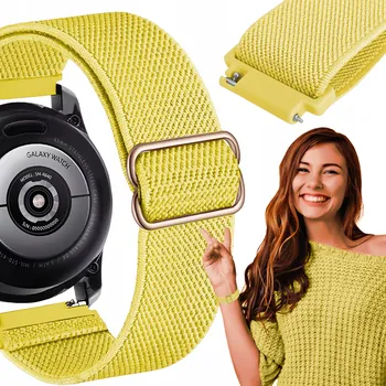 Příslušenství k chytrým hodinkám Řemínek pro Samsung Galaxy Watch 4 Classic 46mm chytré hodinky žlutý řemínek 20mm