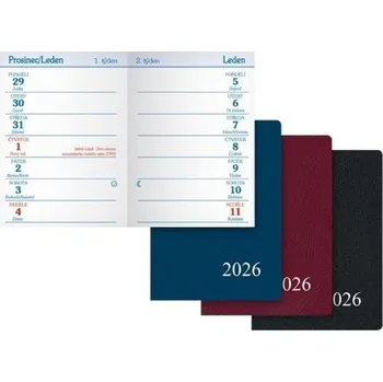 Diář Diář týdenní T101/PVC týdenní 2026 / 5,8cm x 5,8cm / 7781425