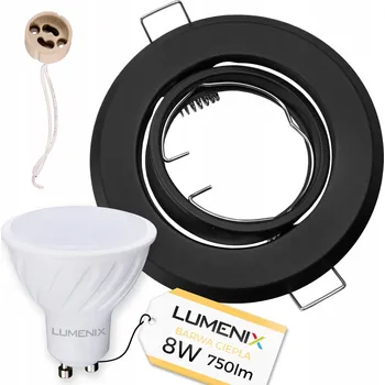 Žárovka Stropní zapuštěné svítidlo Lumenix 8 W GU10 černé