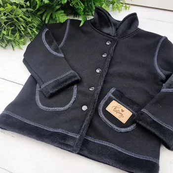 Dívčí mikina Kulišárny Kabátek hřejivý BLACK VELIKOST: 62-68