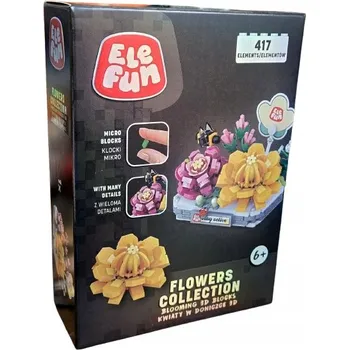 ostatní stavebnice STAVEBNICE ELEFUN FLOWERS Micro stavebnice KVĚTINY V KVĚTINÁČI 3D 417 dílků 270