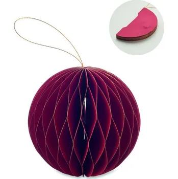 Vánoční dekorace Skládací papírový věšák vánoční Harmobauble - Červená