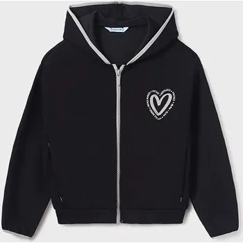 Dívčí mikina Dívčí mikina s kapucí 6437-69 černá velikost 152