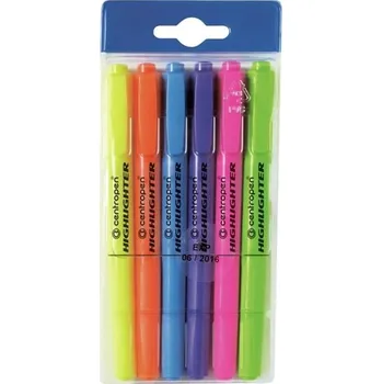 Zvýrazňovač Centropen 8722, sada 6 barev