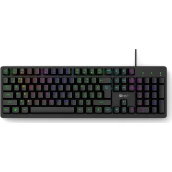 Klávesnice C-TECH Klávesnice Riven, Drátová USB, černá