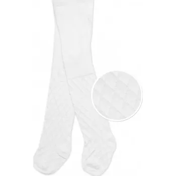 Dětská móda Dětské punčocháče bavlna, žakarový vzor, ecru, vel. 92/98, Velikost koj. oblečení 80/86 (12-18m)