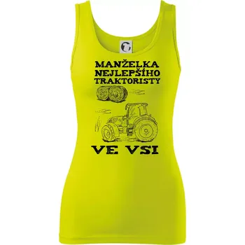 Dámské tričko Manželka nejlepšího traktoristy ve vsi - Dámské tílko - XL ( Limetková )