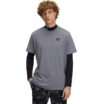 Pánské oblečení Pánské tričko Under Armour LOGO EMB HEAVYWEIGHT XL Tmavě šedá, Černá