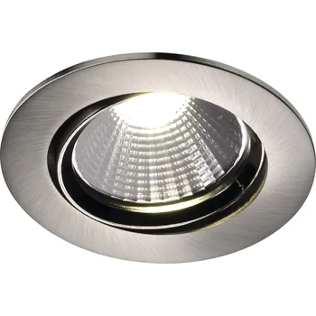 Bodové svítidlo Stmívatelné naklápěcí LED bodovka NORDLUX Fremont IP23 2700 K 1 ks/3 ks Varianta: Ø 85 x 54 mm, 4,5 W, 345 lm, 2700 K, kartáčovaný nikl