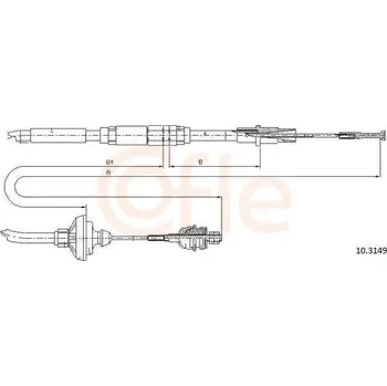 Spojkové lanko Tazne lanko, ovladani spojky COFLE 10.3149