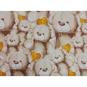 Bavlněná česká látka šíře 240 cm - Medvídci (50cm)