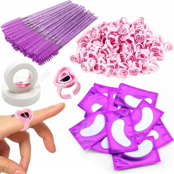 Péče o řasy a obočí KARTÁČEK NA ŘASY, PÁSKA, PRSTENY NA LEPIDLO, NÁPLASTI POD OČI