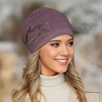 Čepice Dámská bavlněná čepice Krumlovanka W-0853/890 starorůžová