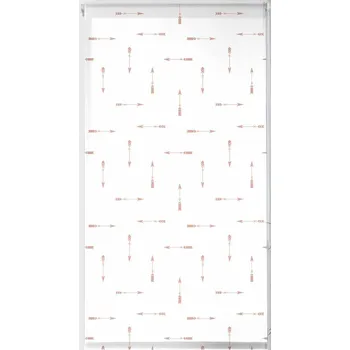 Sprchový závěs Douceur d'intérieur Okenní rolety s indickým motivem, 60 x 180 cm, bílá