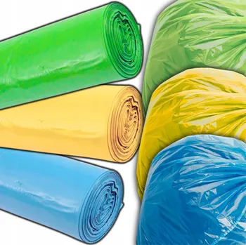 Pytle na odpadky 150x SILNÉ SÁČKY NA ODPAD PRO TŘÍDĚNÍ 60L PAPÍR PLAST SKLO KOV