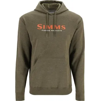 Rybářské oblečení Rybářská mikina Simms Logo Hoody Military Heather XXL