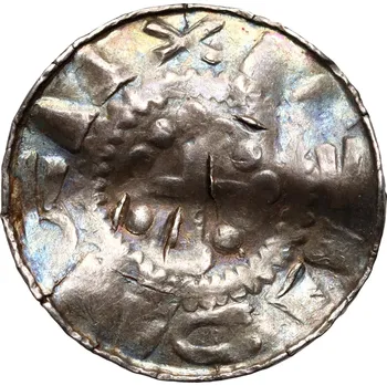 Denár - Sasko - Denár s křížem Německo 0,97 g