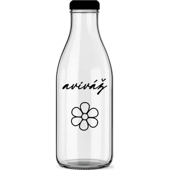 Láhev Úklid pro klid Skleněná lahev na AVIVÁŽ 1 l Typ písma: Psací