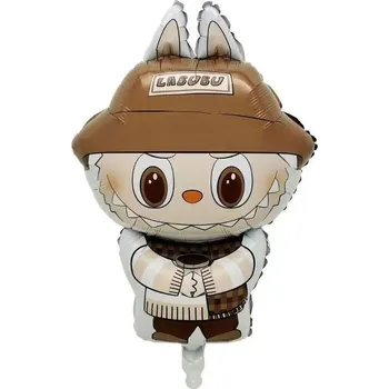 Balónek Fóliový balónek Labubu hnědý 45x76,5 cm