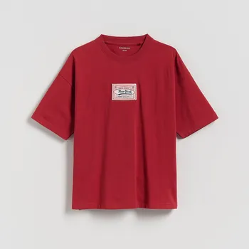 Reserved - Tričko s nášivkou - červená - 698IG-33X - 698IG-33X-152