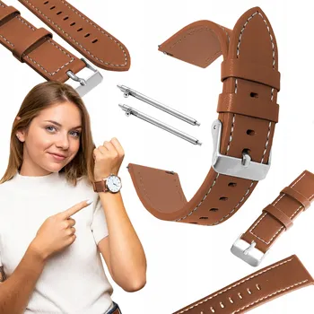 Řemínek na hodinky Řemínek ChronSmarta pro Garmin 20mm hnědý