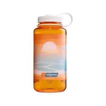 Láhev Nalgene Wide Mouth 1000 ml Clementine Landscape with Sunset oranžová