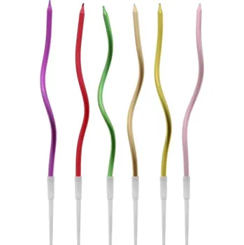 Dortová svíčka GoDan S.A. Dortová svíčka B&C - metalické barvy 16,5 cm (6 ks) 582046