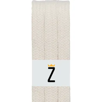 Tkaničky do bot Ploché tkaničky z bavlny, krémová Délka: 100